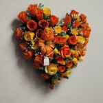 bouquet de fleur coeur orange